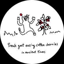 画像をギャラリービューアに読み込む, Sticker ステッカー &quot;Over caffeinated dancing goat&quot;
